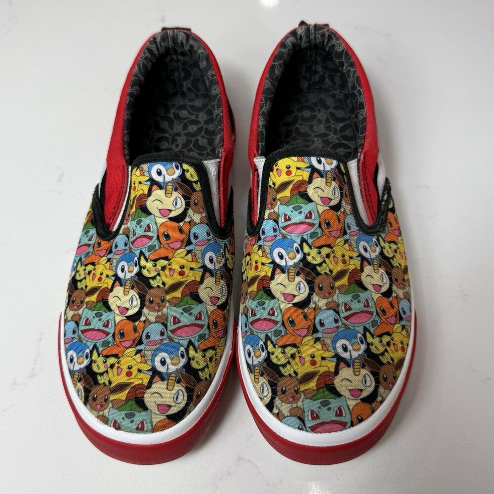 Pokemon Youth Sneakers Ground Up Unisex Size 4 Slip On